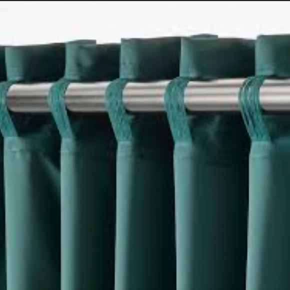 3 IKEA Majgull Dark Teal Curtains - Picture 2 of 9